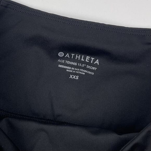 Athleta Black Ace Tennis Skort 15.5” XXS - Picture 4 of 5